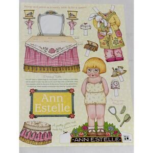 Mary Engelbreit Ann Estelle Paper Doll Vanity Table Dresser Set ~ 260401-WH 1059